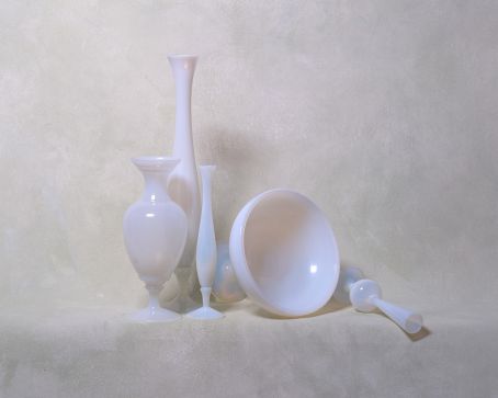 Henri Peyre & Catherine Auguste - Cinq opalines blanches